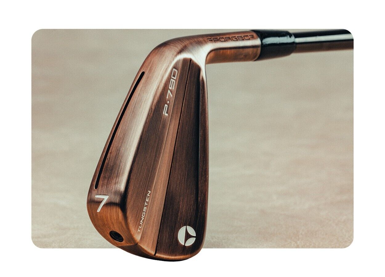 NEW TAYLORMADE P790 AGED COPPER IRONS IRONS 4-PW - KBS TOUR LITE STIFF - P.790