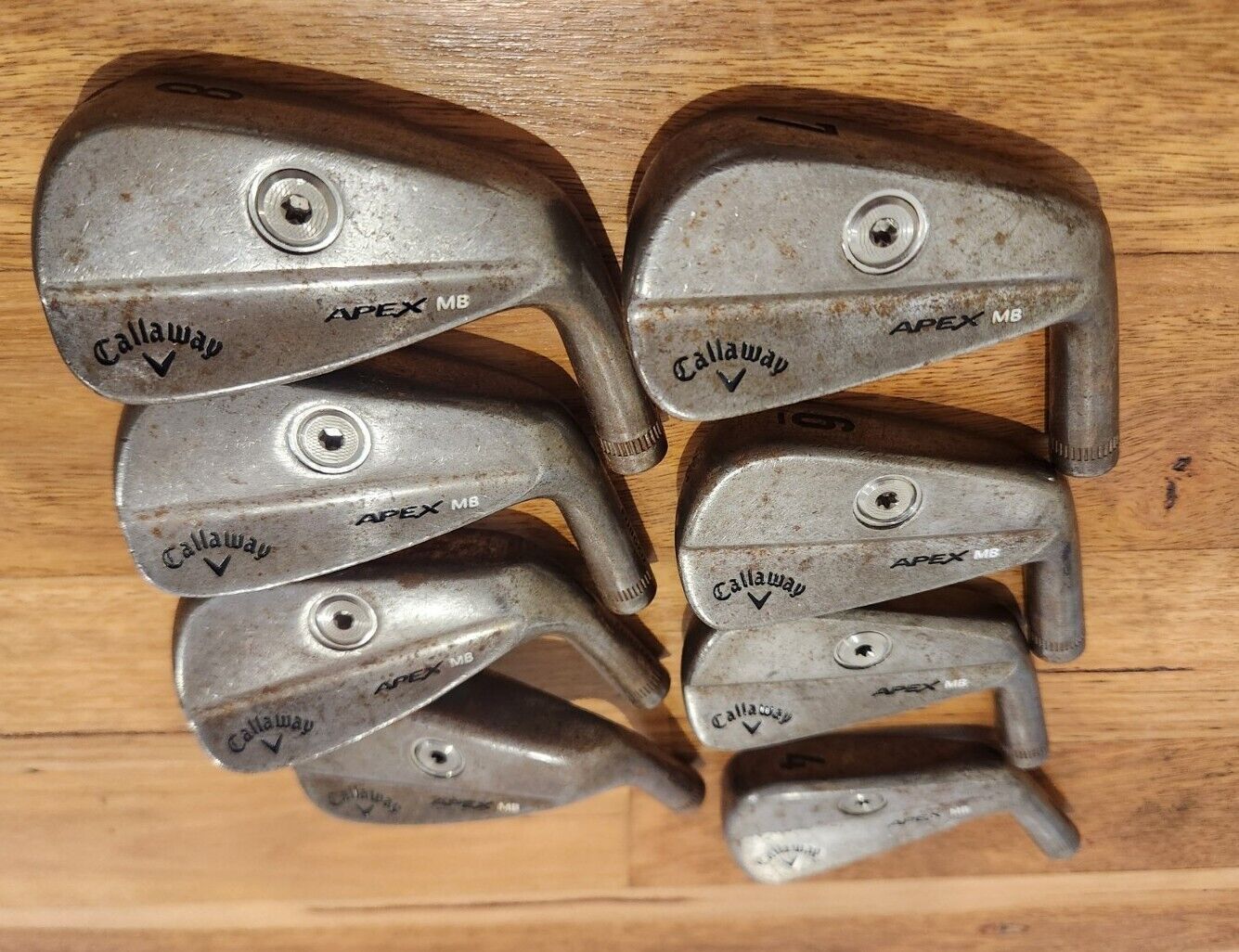 CALLAWAY APEX RAW MB 4-AW IRONS  - CUSTOM SHAFT OPTIONS or HEADS ONLY TOUR ISSUE