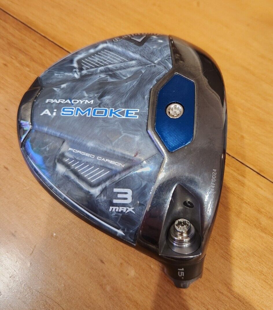 CALLAWAY MAX AI SMOKE PARADYM 15° HEAD ONLY - 3 WOOD FAIRWAY