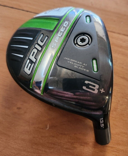 CALLAWAY EPIC SPEED 3+ 13.5° HEAD ONLY - TOUR ISSUE 3 WOOD FAIRWAY