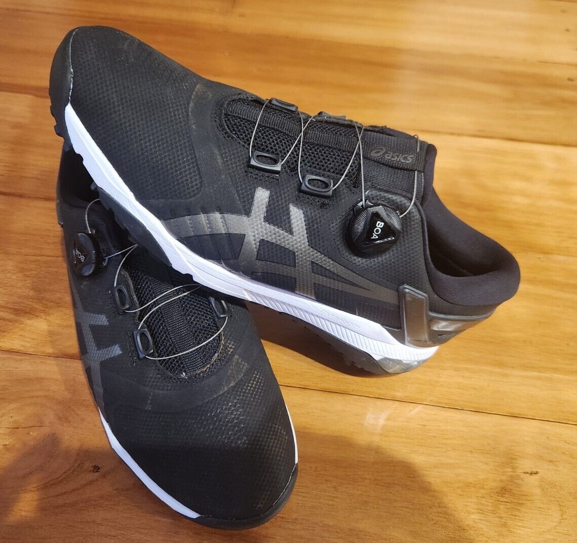 ASICS BOA Golf Shoes -  BLACK - SIZE 10 USA - EXCELLENT
