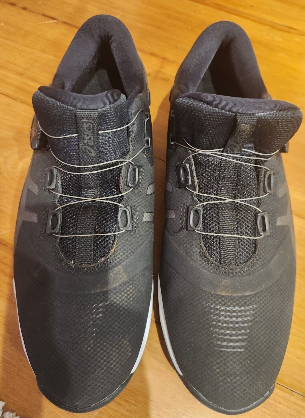 ASICS BOA Golf Shoes -  BLACK - SIZE 10 USA - EXCELLENT