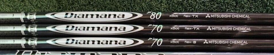 DIAMANA MITSUBISHI GOLF SHAFTS D+ LIMITED GOLF SHAFT + CUSTOM FIT ADAPTER & GRIP