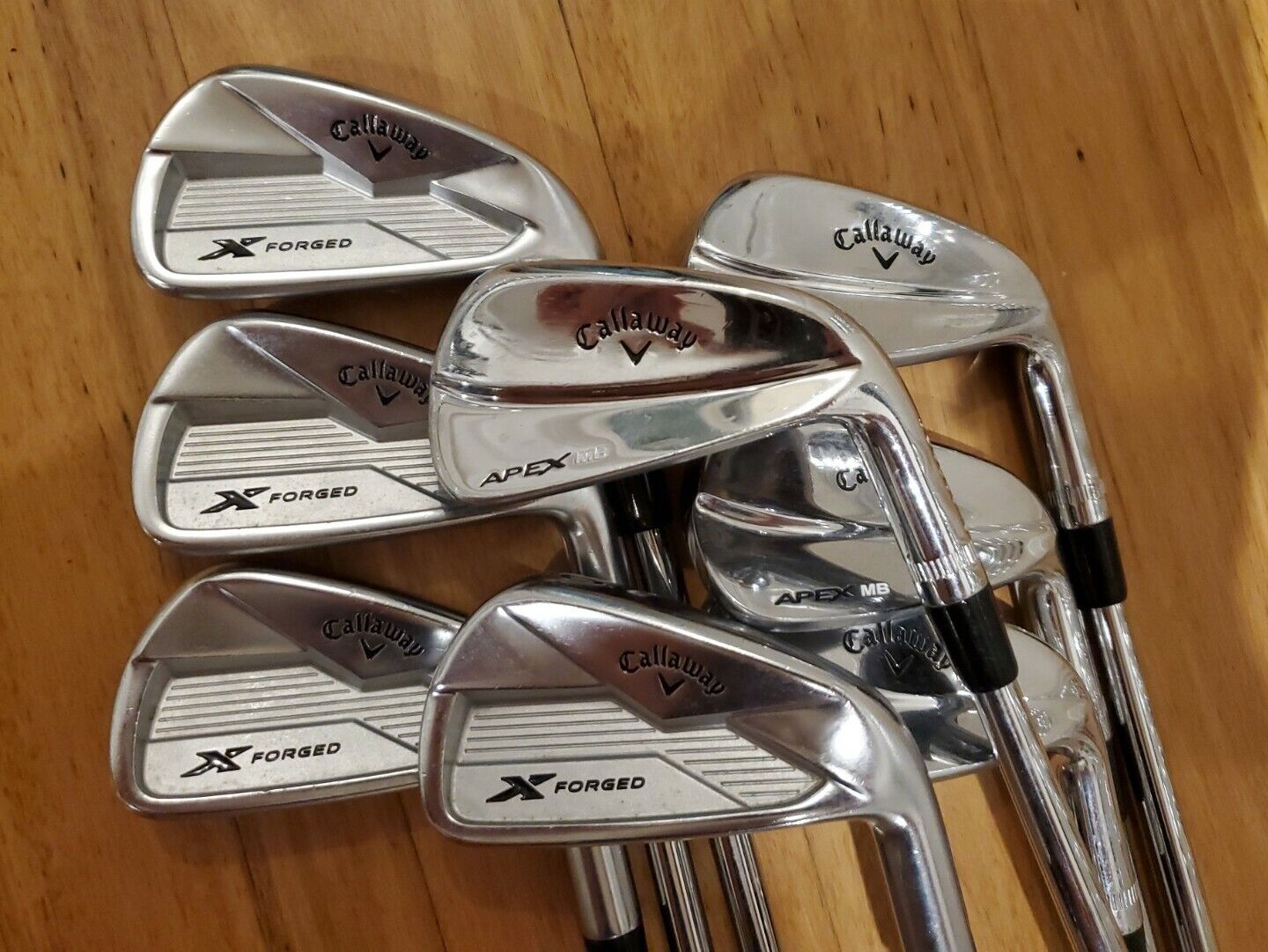 CALLAWAY COMBO X FORGED AND APEX MB IRONS - 3I-PW - DYNAMIC GOLD S300 STIFF