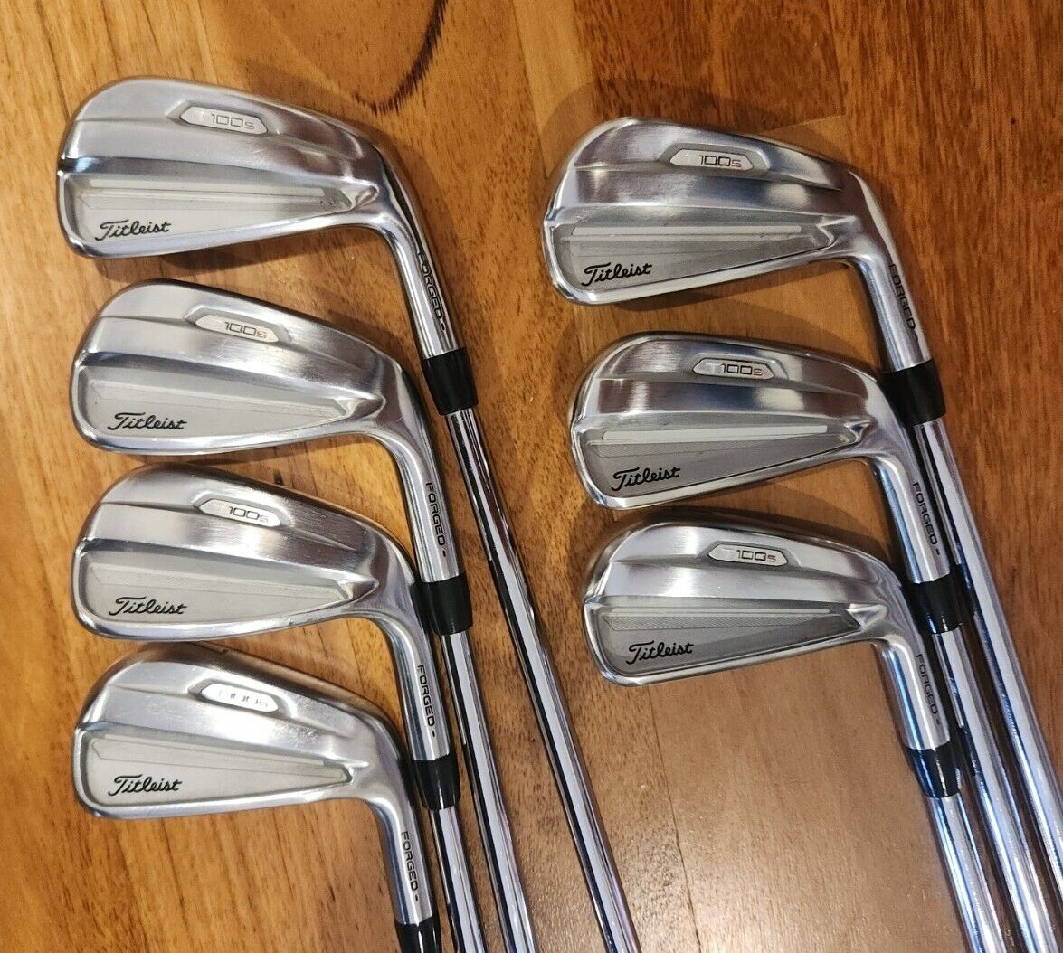TITLEIST T100s 3-9 IRONS - Dynamic Gold AMT S300 STIFF Shafts