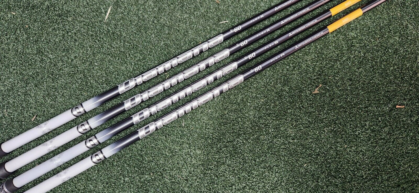 DIAMANA S+ (OEM) MITSUBISHI GOLF SHAFTS - GRIP & ADAPTER FITTED - R S X