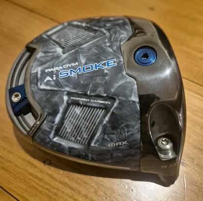 CALLAWAY PARADYM Ai SMOKE MAX 9° + DRIVER HEAD ONLY TOUR ISSUE 9+0