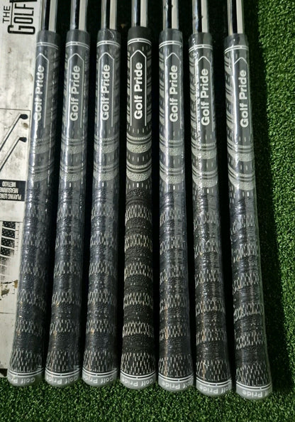 TRUE TEMPER AMT BLACK REGULAR IRON IRONS SHAFTS MMC GRIPS 4-PW 0.355 TAPER TIP1