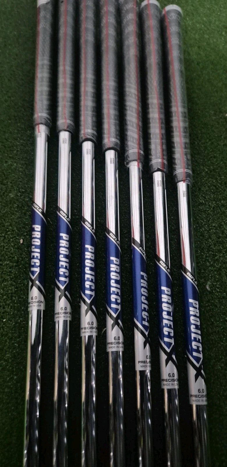 PROJECT X 6.0 NEW PULLED STIFF IRON IRONS SHAFTS 4-PW 0.355 TAPER TIP MMC GRIPS0
