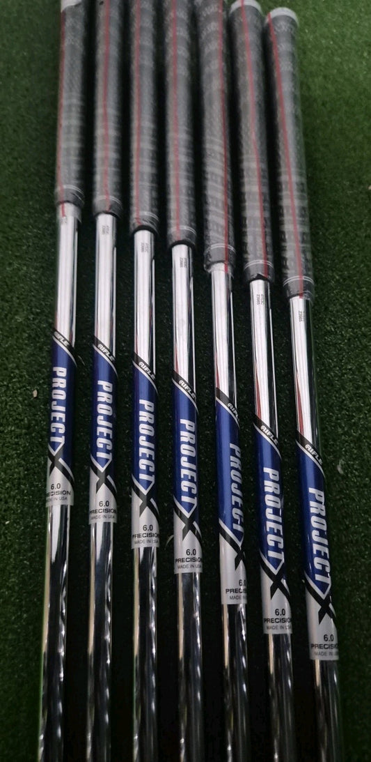 PROJECT X 6.0 NEW PULLED STIFF IRON IRONS SHAFTS 4-PW 0.355 TAPER TIP MMC GRIPS0