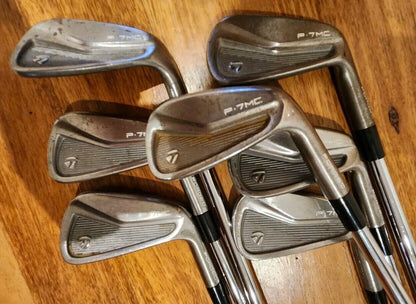 TAYLORMADE P.7MC RAW TOUR ISSUE IRONS IRONS 4-PW - KBS TOUR STIFF SHAFTS