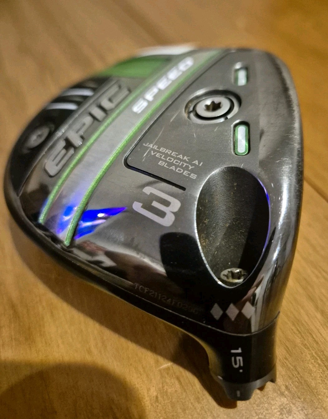 CALLAWAY EPIC SPEED TRIPLE DIAMOND 15° HEAD ONLY TOUR ISSUE 3 WOOD FAIRWAY 1