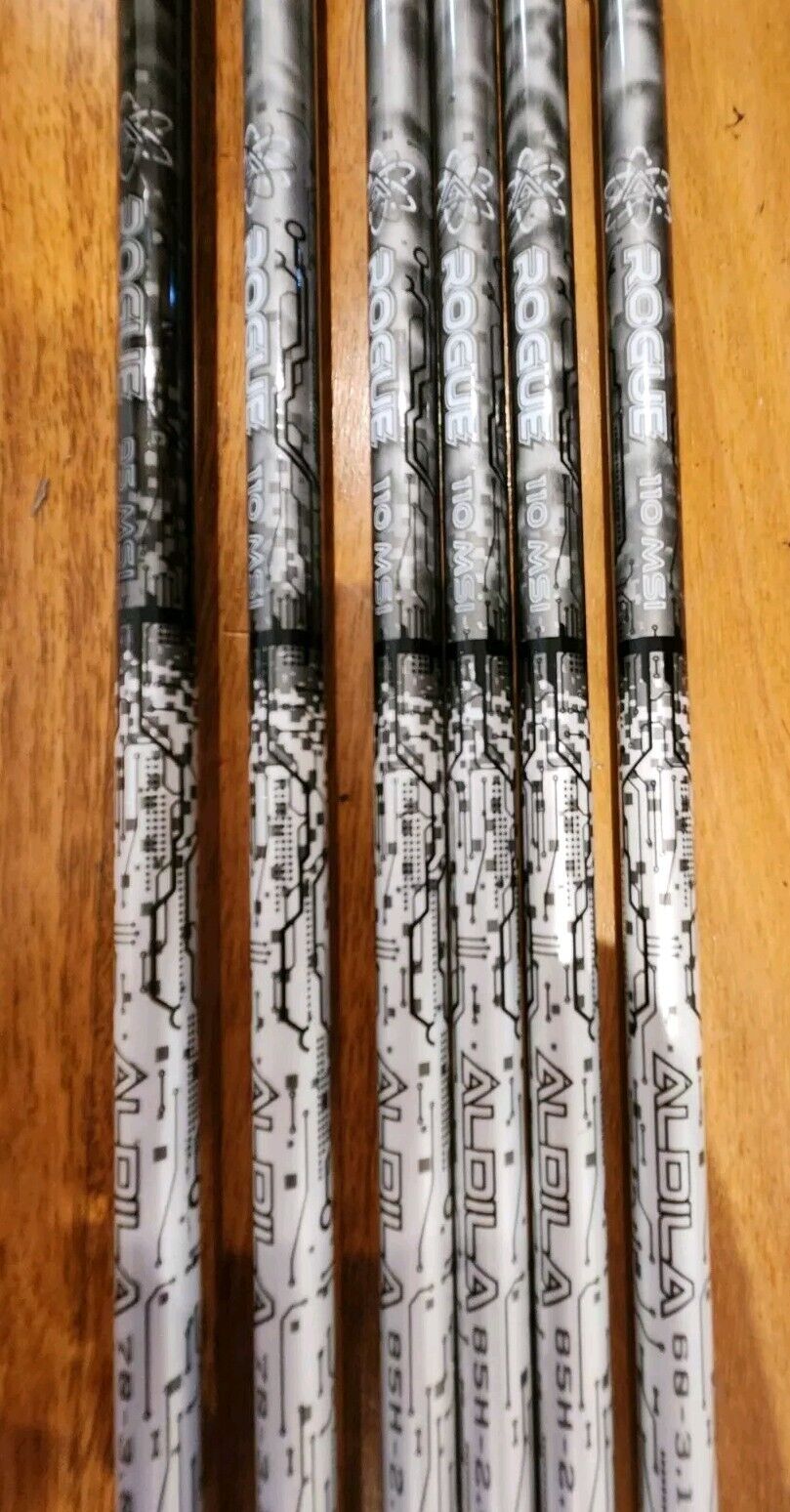 ALDILA ROGUE SILVER & BLACK DRIVER FAIRWAY HYBRID VARIOUS GOLF SHAFTS + ADAPTER