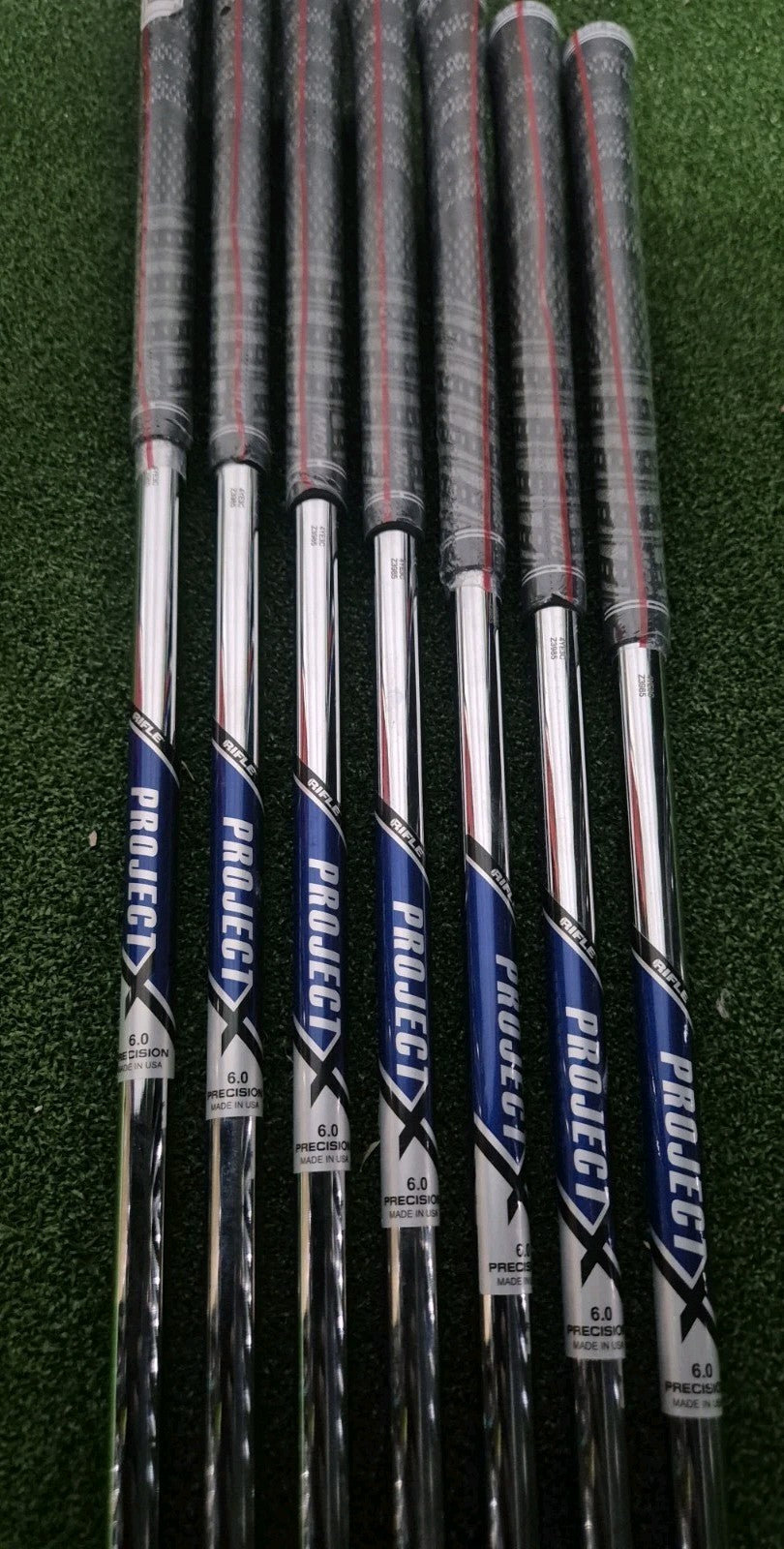 PROJECT X 6.0 NEW PULLED STIFF IRON IRONS SHAFTS 4-PW 0.355 TAPER TIP MMC GRIPS1