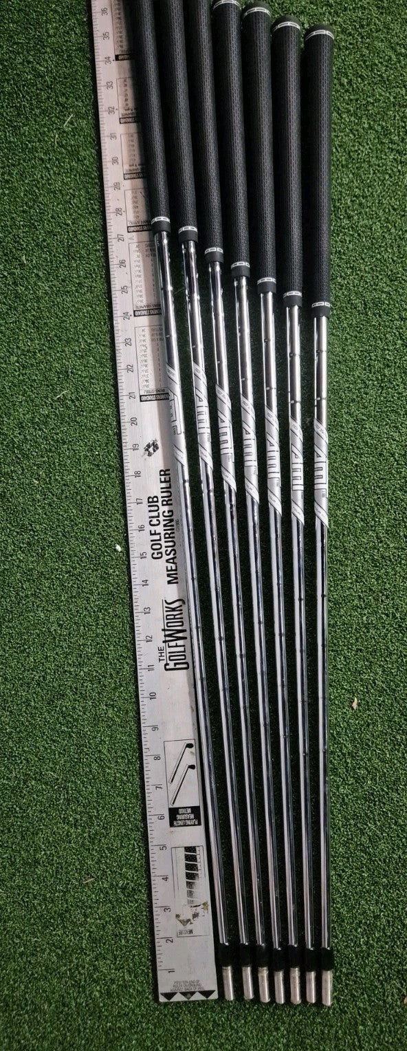 TRUE TEMPER AMT WHITE S300 STIFF IRON IRONS SHAFTS 4-PW 0.355 TAPER TIP1