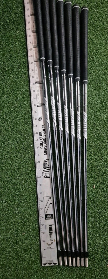 TRUE TEMPER AMT WHITE S300 STIFF IRON IRONS SHAFTS 4-PW 0.355 TAPER TIP1