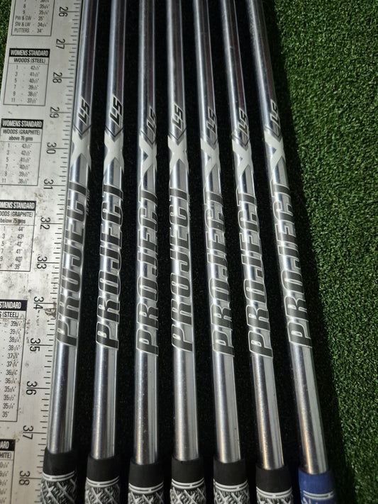 PROJECT X LS 7.0 EXTRA STIFF IRON IRONS SHAFTS 4-PW 0.355 TAPER TIP0