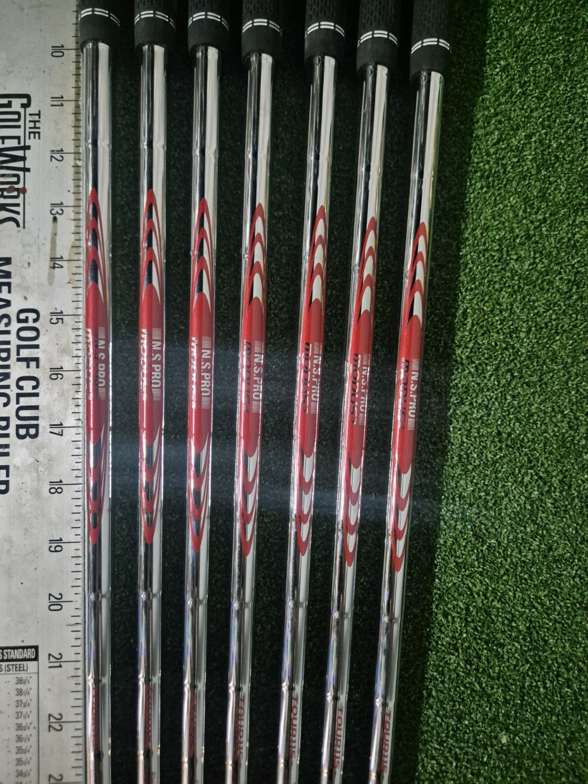NIPPON MODUS 3 TOUR 115S IRON IRONS SHAFTS TV 360 GRIPS 4-PW 0.355 TAPER TIP1