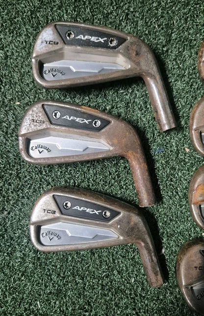 CALLAWAY APEX TCB FORGED 24' IRONS 4-PW - LIMITED EDITION RAW HEADS ONLY 1