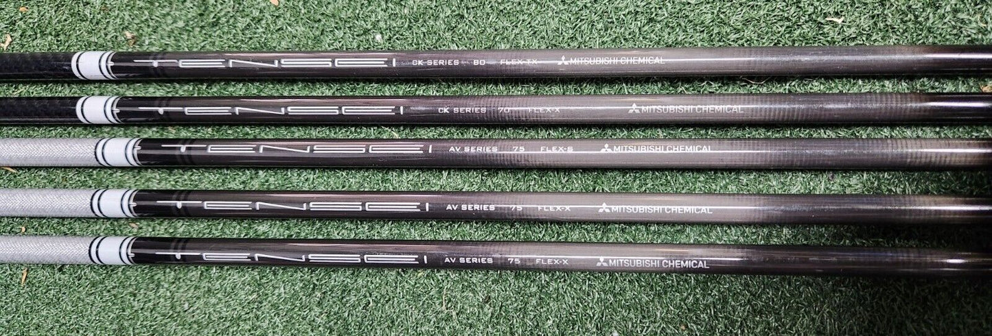 MITSUBISHI TENSEI AV CK PRO RED BLUE WHITE GOLF SHAFTS GRIP + ADAPTER INCLUDED