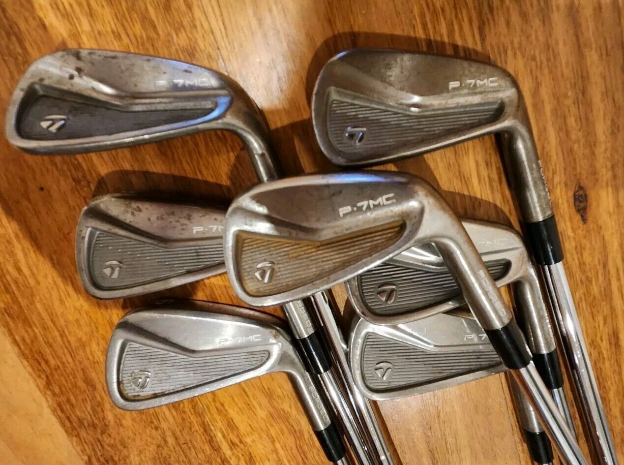 TAYLORMADE P.7MC RAW TOUR ISSUE IRONS IRONS 4-PW - KBS TOUR STIFF SHAFTS