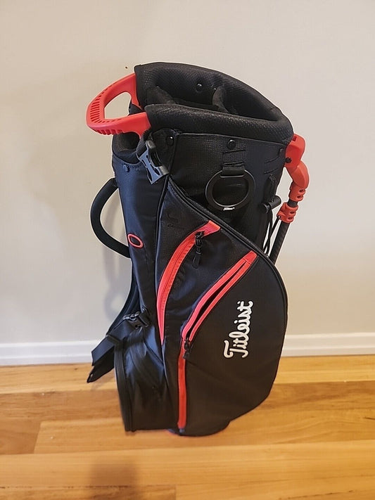 TITLEIST BACK RED CARBON GOLF CARRY STAND BAG - EXCELLENT