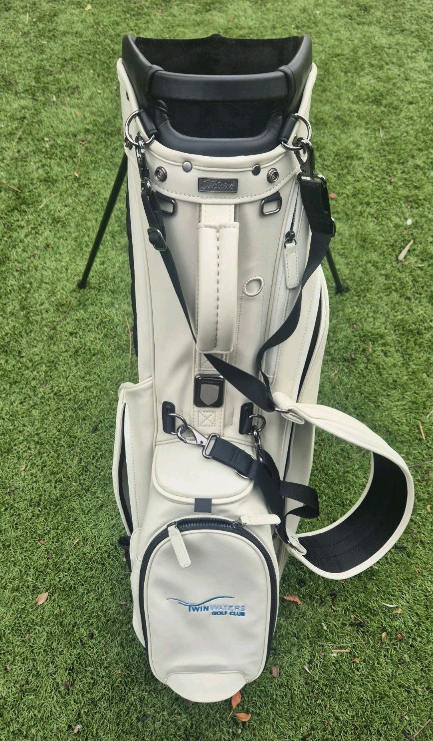 TITLEIST GOLF LINKS LEGEND SERIES CARRY BAG PLAYERS STAND BAG  TWIN WATERS WHITE0