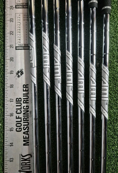 TRUE TEMPER AMT WHITE S300 STIFF IRON IRONS SHAFTS 4-PW 0.355 TAPER TIP0