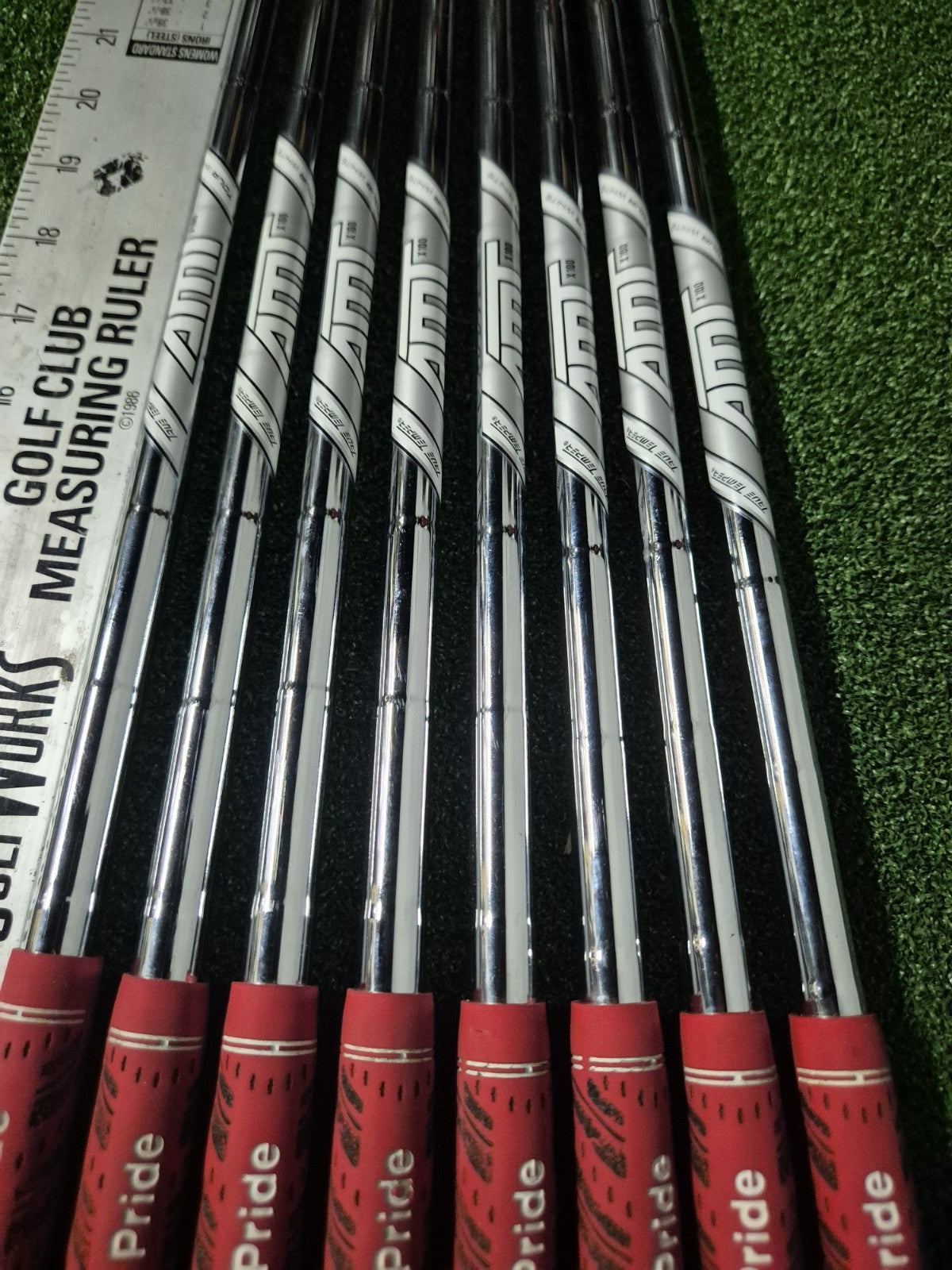 TRUE TEMPER AMT WHITE X100 EXTRASTIFF IRON IRONS SHAFTS 4-PW 0.355 TAPER TIP0