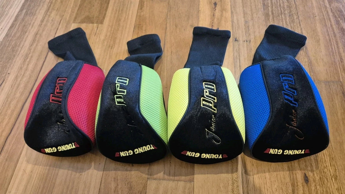 YOUNG GUN PRO GOLF HEAD COVER DRIVER FAIRWAY HEADCOVER RED GREEN BLUE OR YELLOW