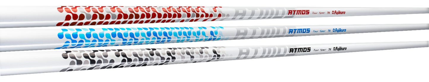 FUJIKURA ATMOS TOUR SPECS SHAFTS - BLACK - BLUE - RED - CUSTOM FIT ADAPTER