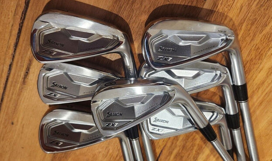 SRIXON ZX7 MK2 IRONS 4-PW KBS C-TAPER 125S+ STIFF PLUS SHAFTS EXCELLENT