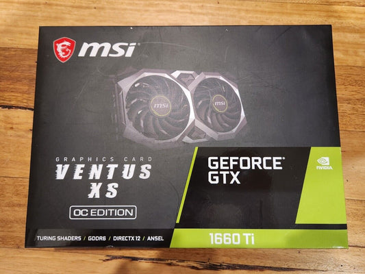 MSI GeForce GTX 1660 Ti VENTUS XS OC 6GB 6G 192-bit GDDR6 PCI-E 3.0 NVIDIA