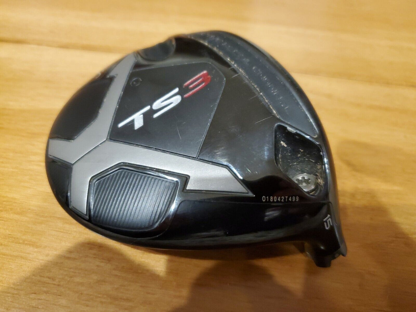 TITLEIST TS3 15° TOIR ISSUE T SERIAL FAIRWAY 3 WOOD - GOOD CONDITION HEAD ONLY