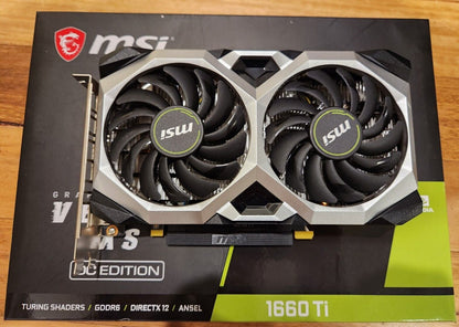 MSI GeForce GTX 1660 Ti VENTUS XS OC 6GB 6G 192-bit GDDR6 PCI-E 3.0 NVIDIA