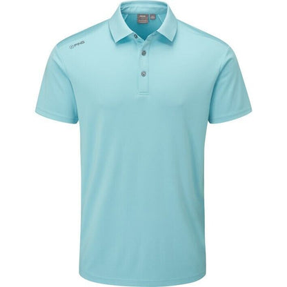 PING LINDUM Men's POLO SHIRT- Sky Blue - LARGE