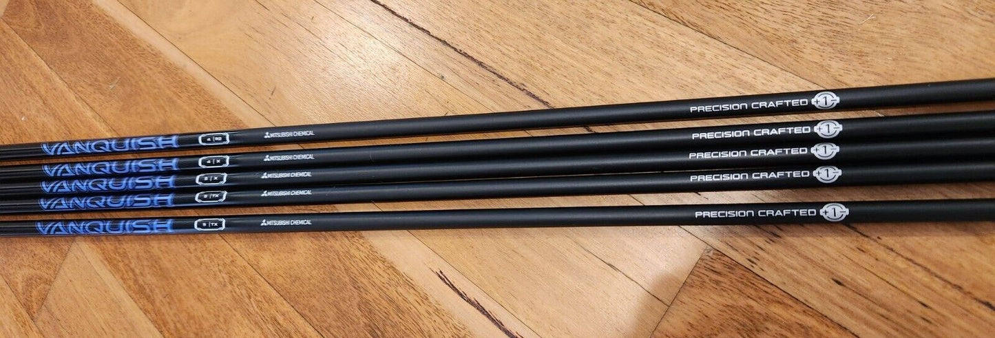 MITSUBISHI VANQUISH PRECISION CRAFTED GOLF SHAFTS - GRIP & ADAPTER FITTED RSXTX