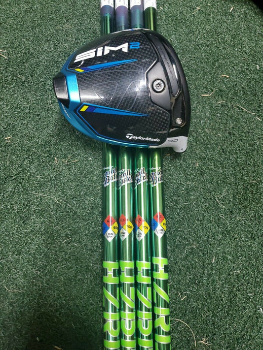 TAYLORMADE SIM 2 9° DRIVER TOUR ISSUE + T SERIAL MINT - HZRDUS GREEN HULK PVD