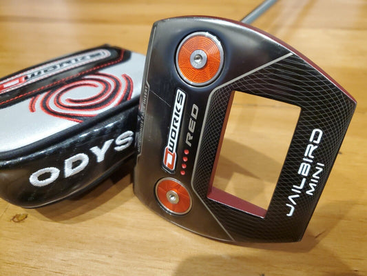ODYSSEY O WORKS JAILBIRD MINI RED PUTTER - VERY GOOD CONDITION